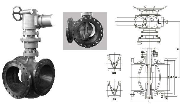 氣動(dòng)三通蝶閥結(jié)構(gòu)圖 氣動(dòng)三通蝶閥結(jié)構(gòu)圖