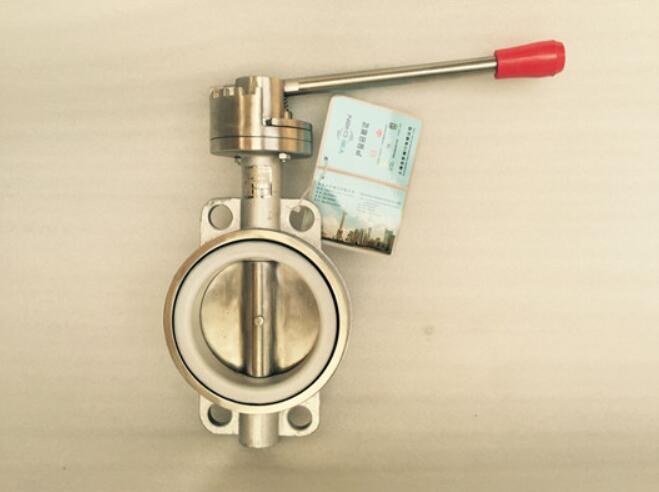 手動對夾式襯氟蝶閥照片 不銹鋼四氟蝶閥實拍圖片