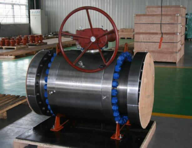 美標(biāo)固定式球閥圖片 渦輪傳動固定式球閥實物圖