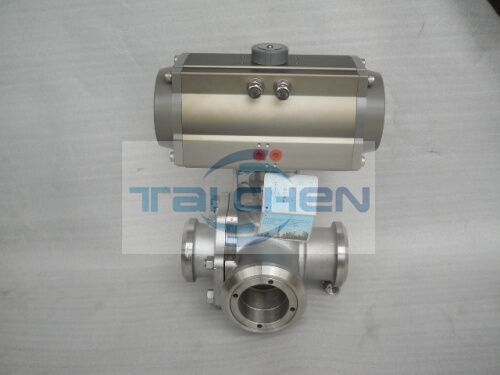 氣動焊接三通球閥