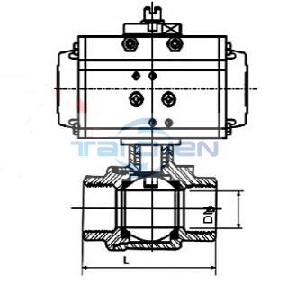 氣動二片式內(nèi)螺紋球閥,氣動不銹鋼絲扣球閥,氣動三片式球閥