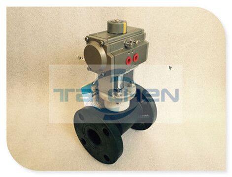 氣動(dòng)PVC塑料法蘭球閥