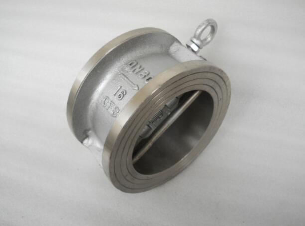 對夾雙瓣旋啟式止回閥圖片 H76H對夾式蝶形止回閥實物圖