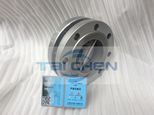 美標(biāo)對夾式蝶形止回閥圖片 H76W高壓雙瓣旋啟式止回閥圖例